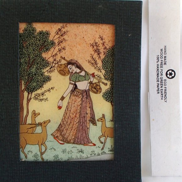 Handcrafted Other - Eco Friendly Handcrafted Blank Book Crushed Gemstones Art Painted On Glass India